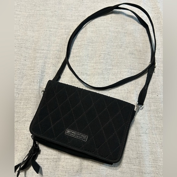 Vera Bradley Handbags - Vera Bradley Black Quilted Crossbody Purse Bag